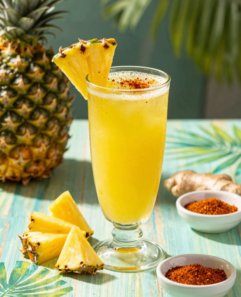 17 Fat Burning Juice Recipes To Support Weight Goals - 2. Spicy Pineapple Ginger Juice 1