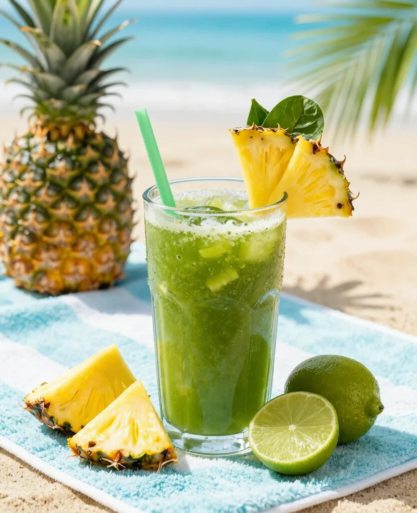 17 Fat Burning Juice Recipes To Support Weight Goals - 7. Tropical Green Juice 1