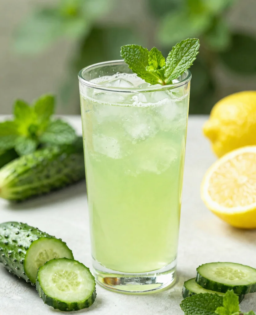 17 Healthy Juice Recipes for Immune System Support - 10. Cucumber Mint Hydrating Juice 1