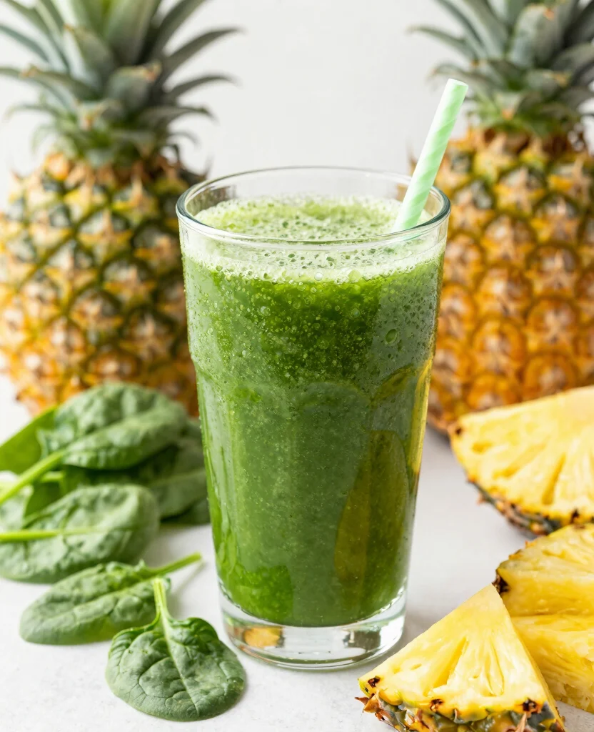 17 Healthy Juice Recipes for Immune System Support - 12. Spinach and Pineapple Delight 1