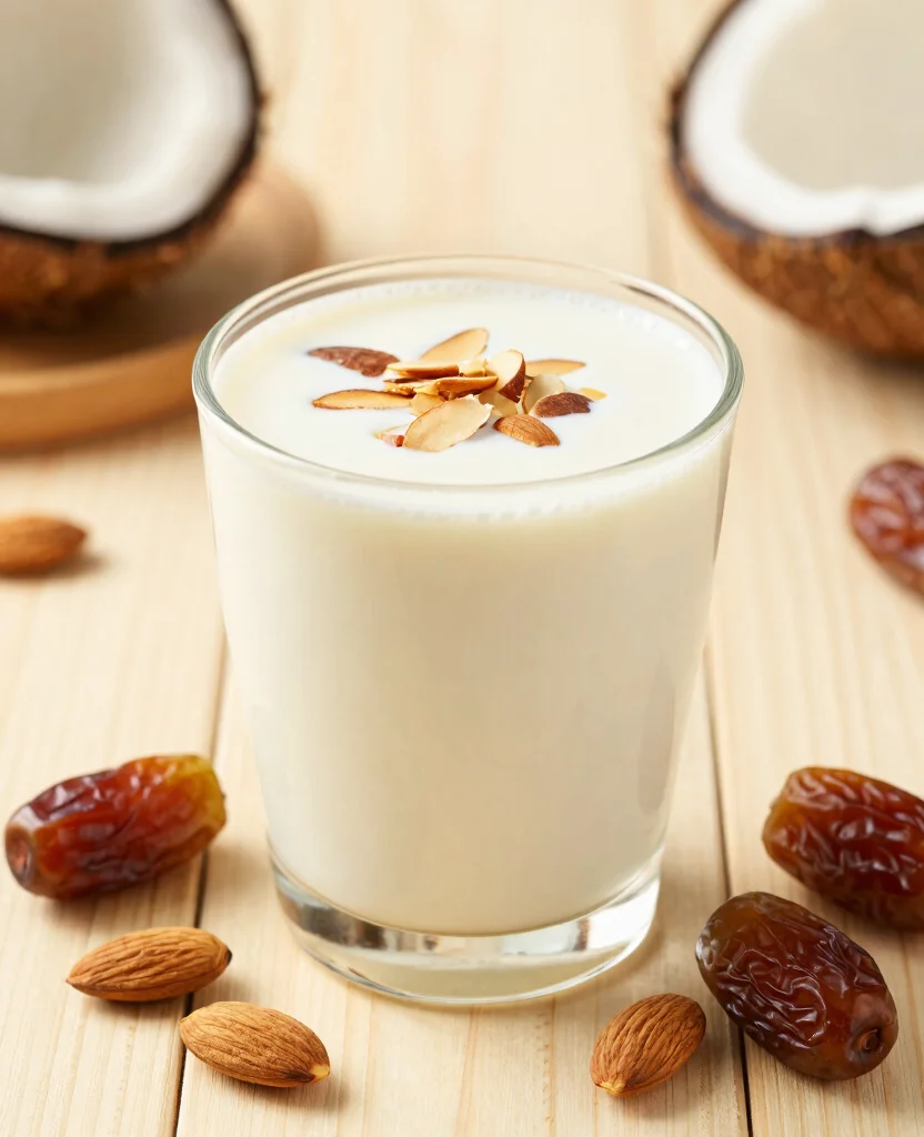 17 Healthy Juice Recipes for Immune System Support - 13. Almond Milk Immunity Booster 1