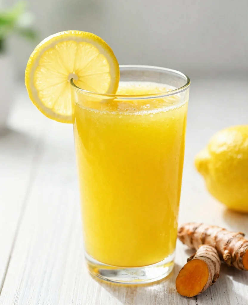 17 Healthy Juice Recipes for Immune System Support - 15. Lemon Turmeric Wellness Juice 1
