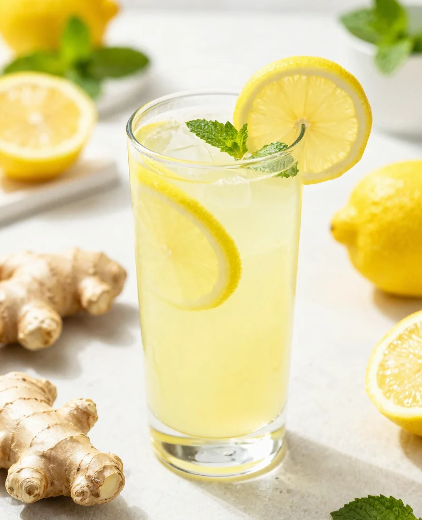 17 Healthy Juice Recipes for Immune System Support - 16. Ginger Lemonade Immunity Drink 1