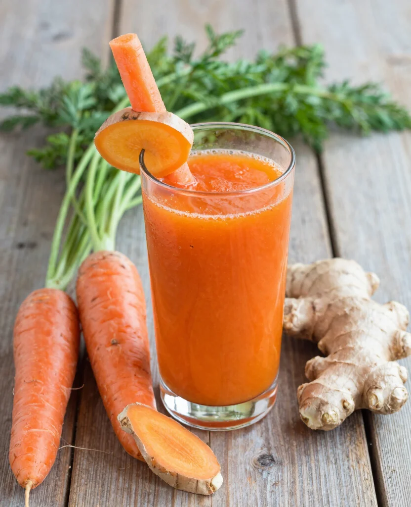 17 Healthy Juice Recipes for Immune System Support - 6. Carrot Ginger Immunity Juice 1