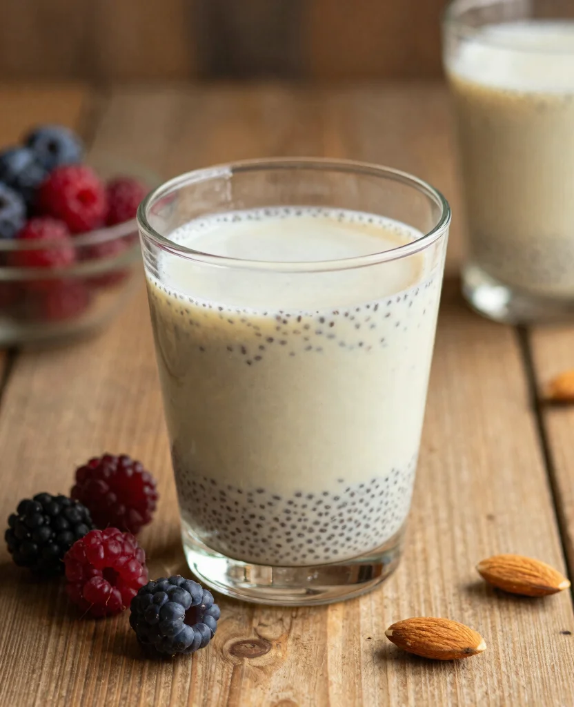 17 Juice Recipes For Beginners That Anyone Can Make - 17. Almond Milk and Chia Juice 1