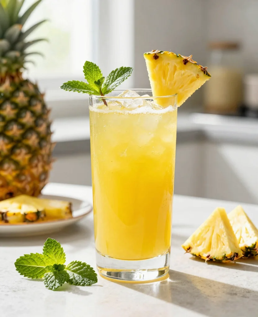 17 Juice Recipes For Beginners That Anyone Can Make - 5. Pineapple Mint Juice 1