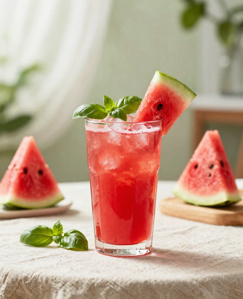 17 Juice Recipes For Beginners That Anyone Can Make - 6. Watermelon Basil Juice 1