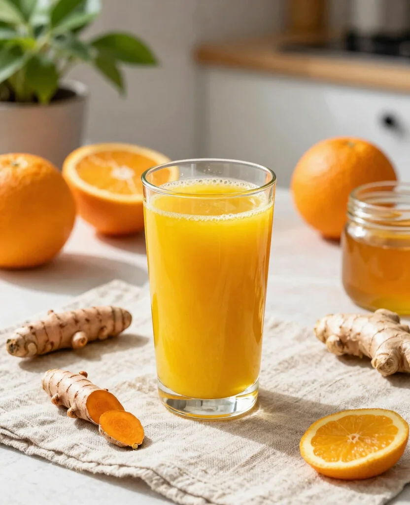 17 Juice Recipes For Inflammation Relief At Home - 1. Golden Turmeric Ginger Juice 1