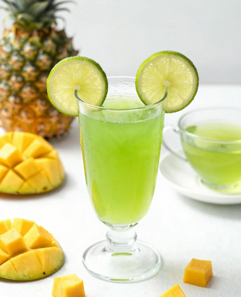 17 Juice Recipes For Inflammation Relief At Home - 15. Tropical Green Tea Juice 1