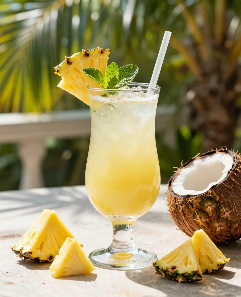 17 Juice Recipes For Inflammation Relief At Home - 17. Coconut Pineapple Anti-Inflammatory Juice 1