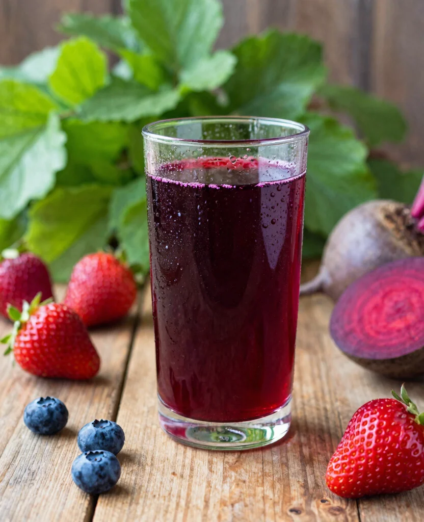 17 Juice Recipes For Inflammation Relief At Home - 2. Beetroot Berry Bliss Juice 1