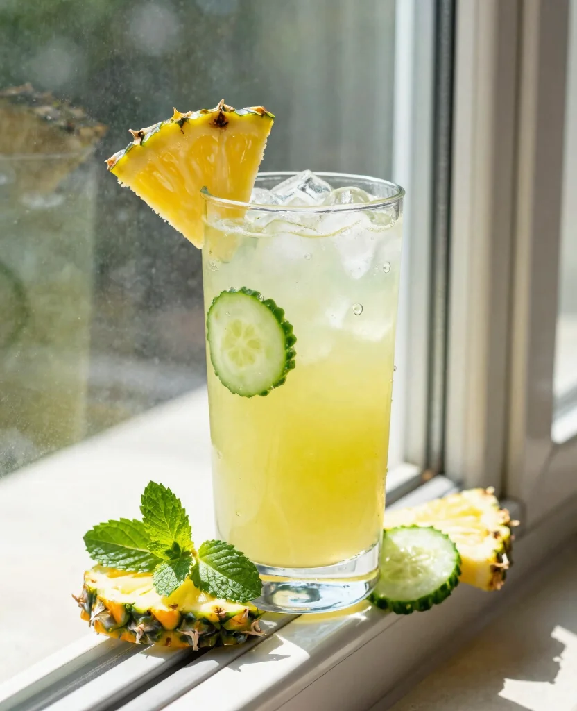 17 Juice Recipes For Inflammation Relief At Home - 3. Pineapple-Cucumber Cooler 1