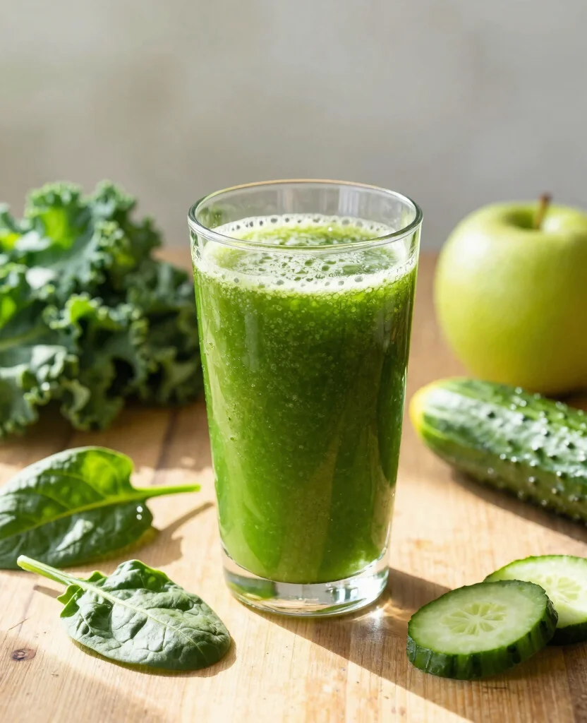 17 Juice Recipes For Inflammation Relief At Home - 4. Green Detox Juice 1