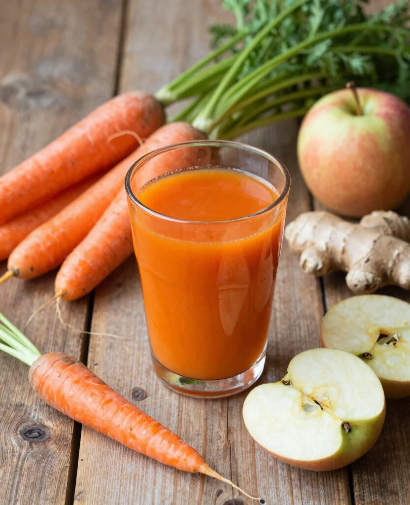 17 Juice Recipes For Inflammation Relief At Home - 6. Carrot-Apple-Ginger Juice 1
