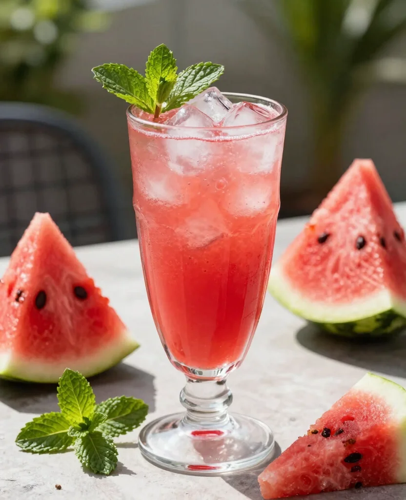 17 Juice Recipes For Inflammation Relief At Home - 7. Watermelon Mint Bliss Juice 1