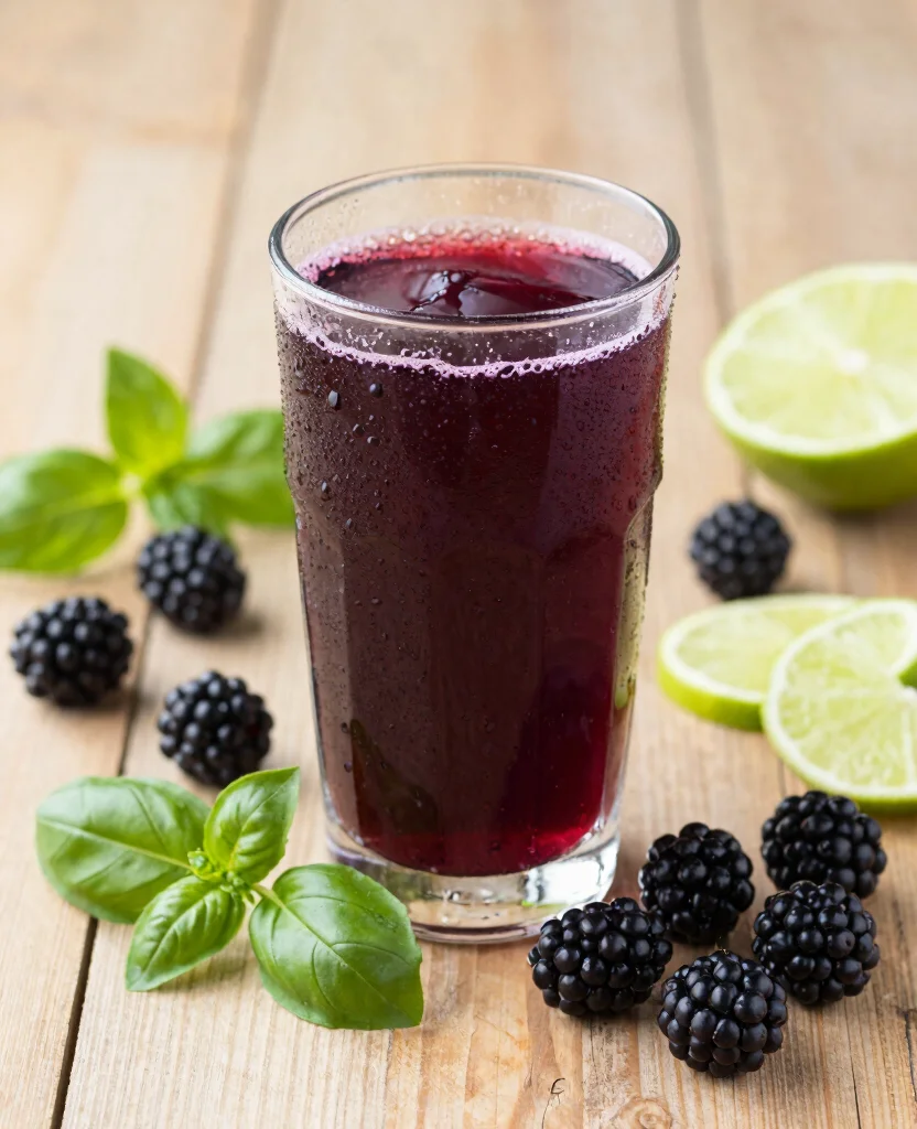 17 Juice Recipes For Inflammation Relief At Home - 9. Blackberry Basil Refresher 1