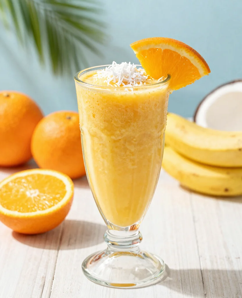 17 Recipes With Orange Juice For Drinks And Desserts - 16. Orange Juice and Coconut Smoothie 1