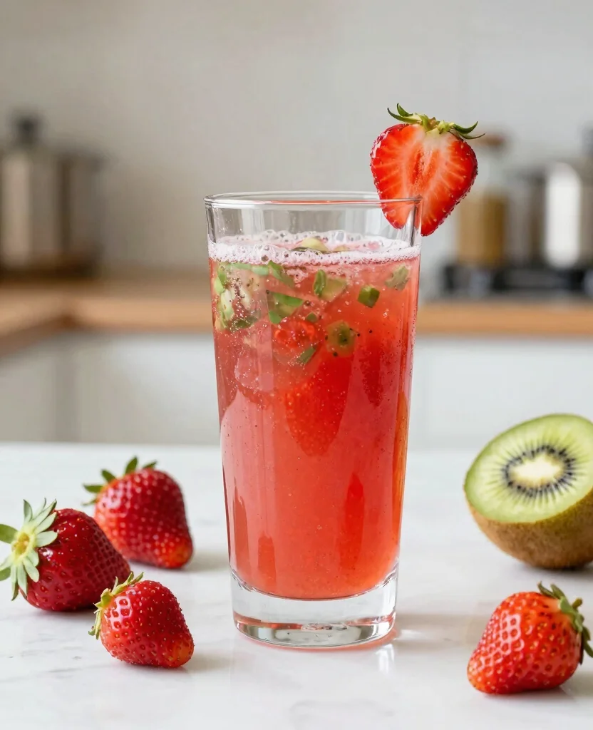 18 Easy Juice Recipes For Beginners With Few Ingredients - 13. Strawberry Kiwi Juice 1
