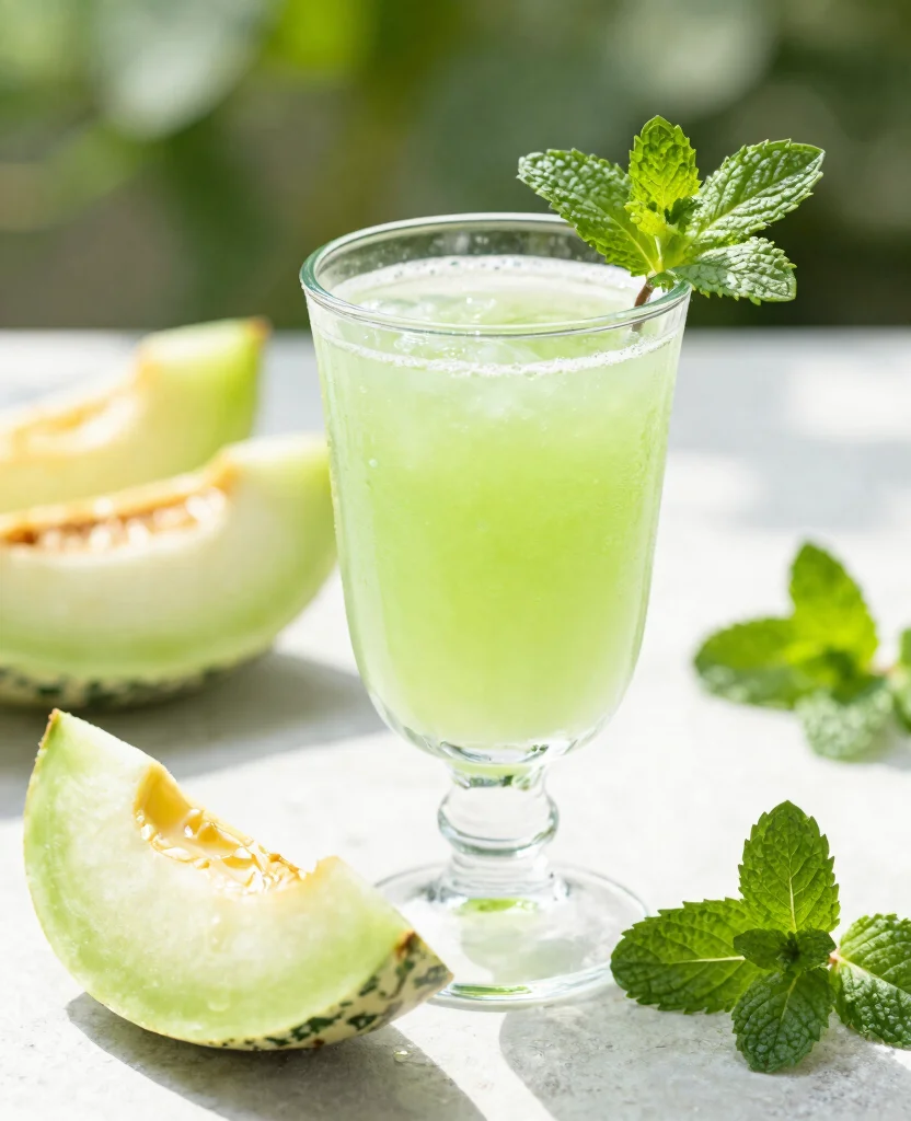 18 Easy Juice Recipes For Beginners With Few Ingredients - 17. Honeydew Mint Juice 1