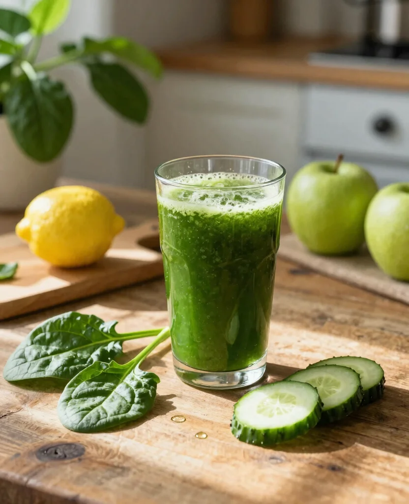 18 Easy Juice Recipes For Beginners With Few Ingredients - 2. Green Detox Juice 1