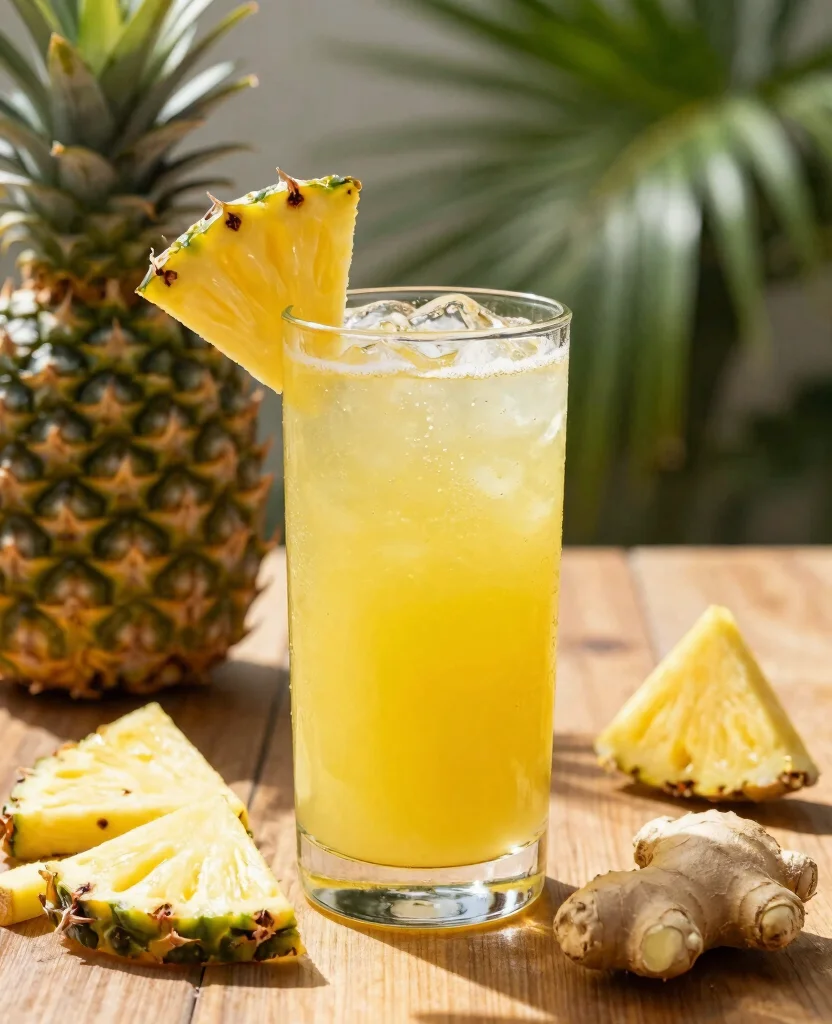 18 Easy Juice Recipes For Beginners With Few Ingredients - 5. Pineapple Ginger Zing 1