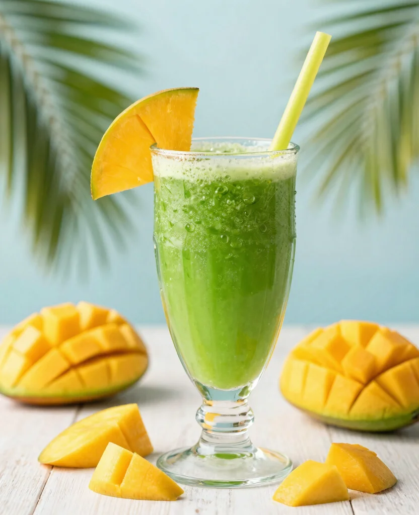 18 Green Juice Recipes For Beginners That Taste Good - 12. Green Tropical Smoothie Juice 1