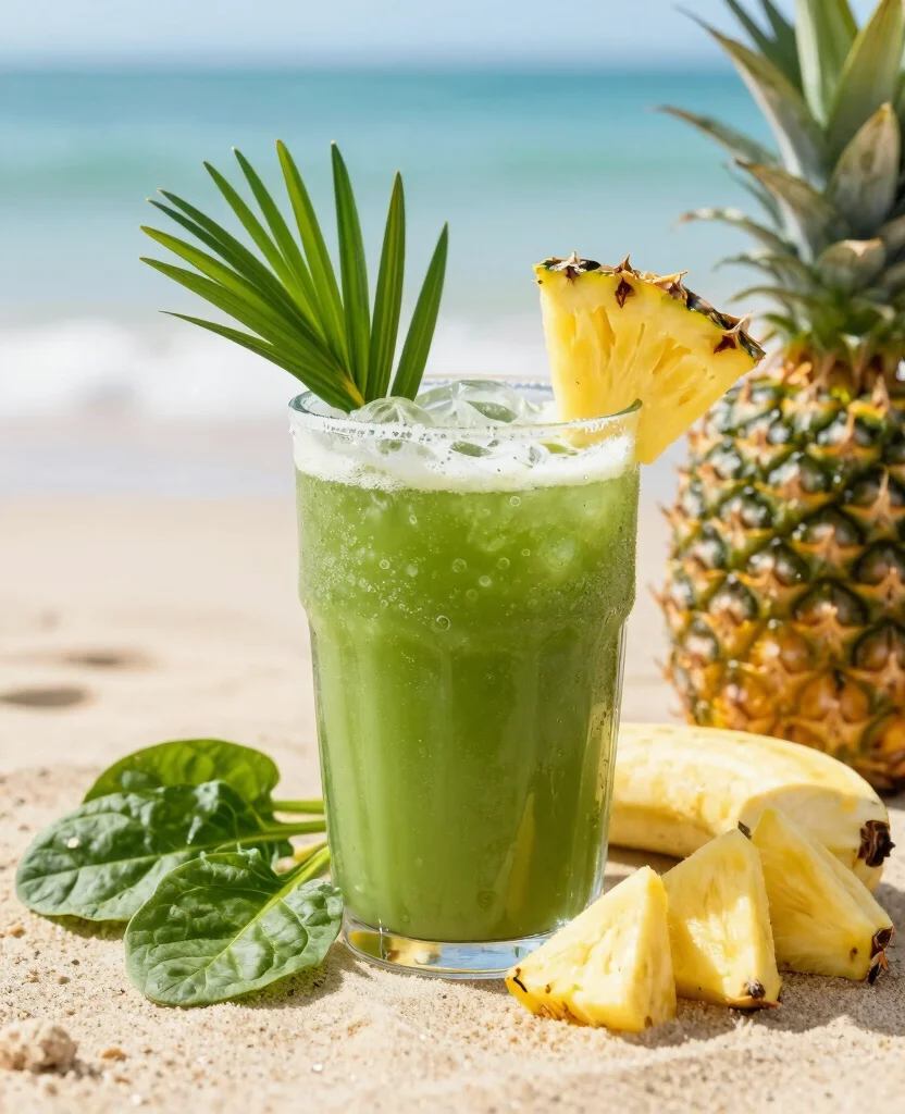 18 Green Juice Recipes For Beginners That Taste Good - 8. Tropical Green Juice Blend 1