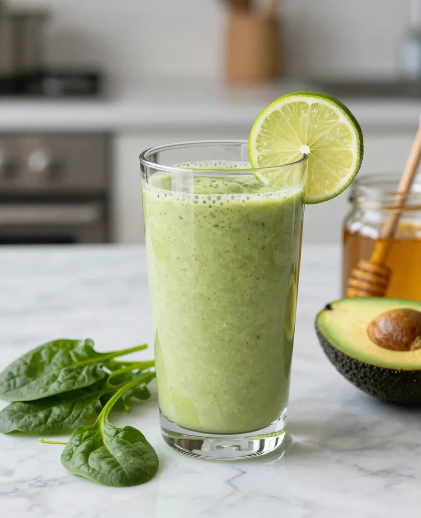 18 Green Juice Recipes For Beginners That Taste Good - 9. Creamy Avocado Spinach Juice 1