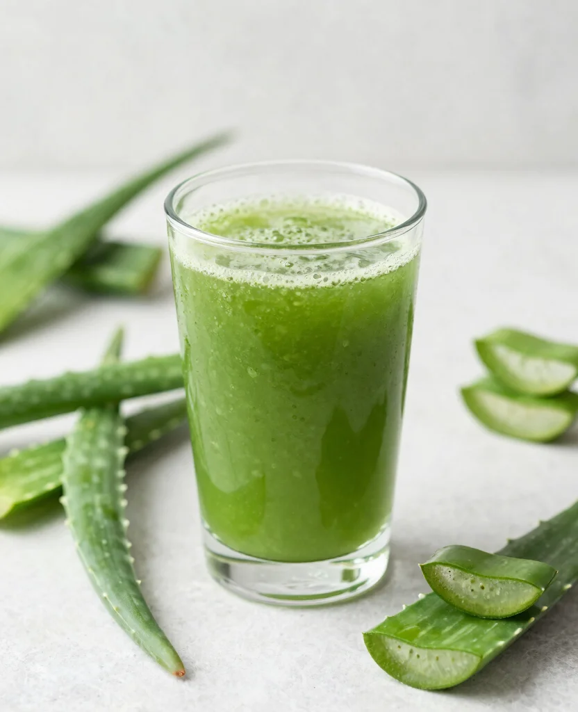18 Healthy Green Juice Recipes Packed With Nutrients - 11. Green Detox Juice with Aloe Vera 1