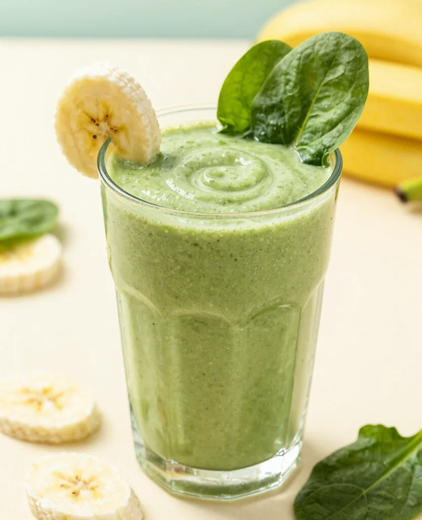 18 Healthy Green Juice Recipes Packed With Nutrients - 12. Creamy Green Banana Smoothie 1