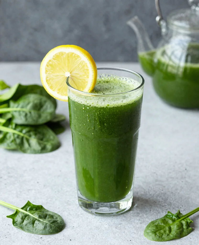 18 Healthy Green Juice Recipes Packed With Nutrients - 15. Refreshing Green Tea and Spinach Juice 1
