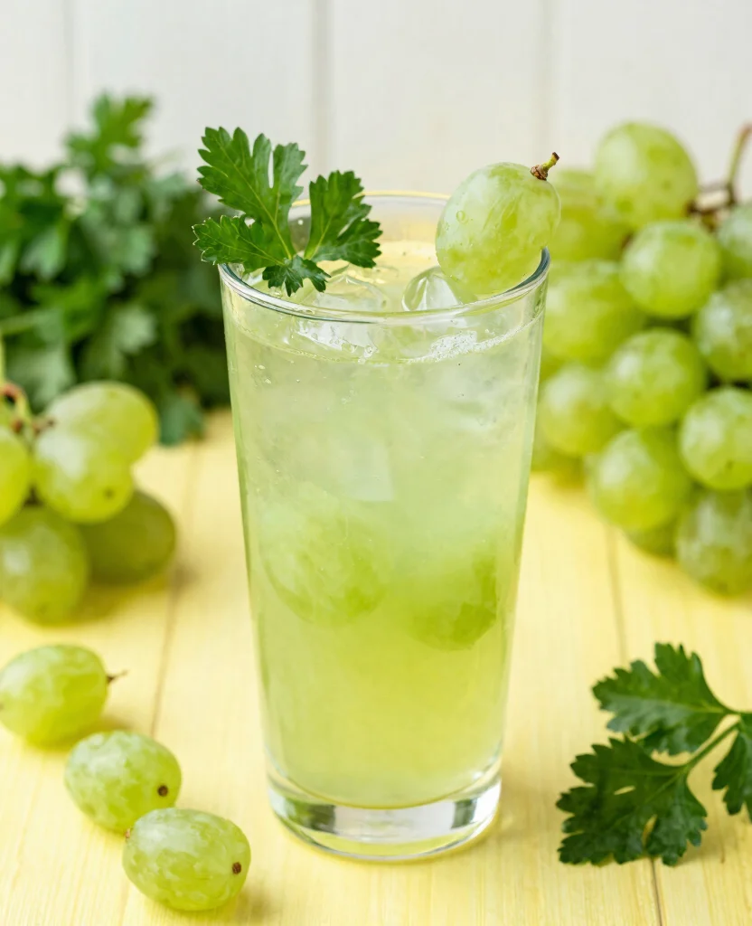 18 Healthy Green Juice Recipes Packed With Nutrients - 18. Parsley and Green Grape Juice 1