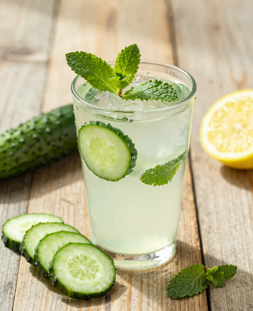 18 Healthy Green Juice Recipes Packed With Nutrients - 3. Cucumber Mint Cooler 1