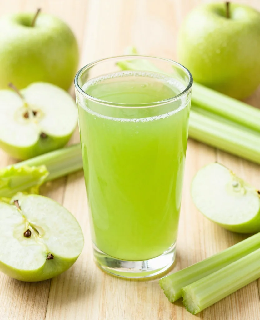 18 Healthy Green Juice Recipes Packed With Nutrients - 4. Green Apple and Celery Juice 1