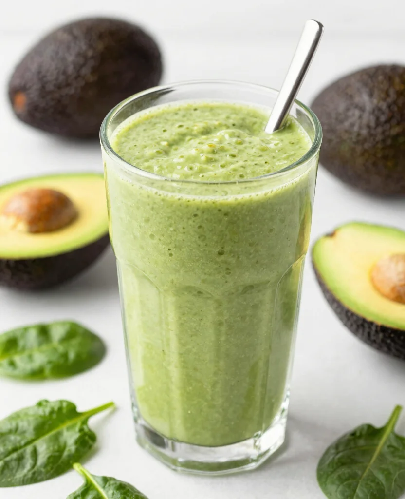 18 Healthy Green Juice Recipes Packed With Nutrients - 7. Avocado and Spinach Smoothie 1