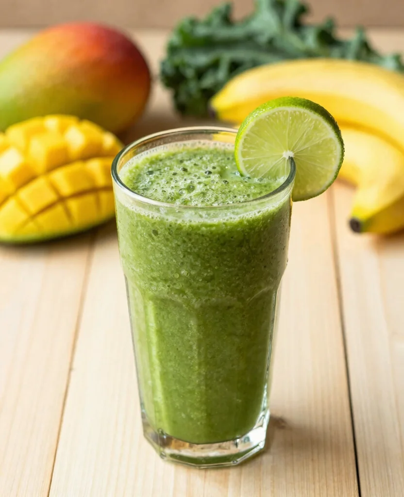 18 Healthy Juice Recipes Flat Belly Focused Detox Drinks - 12. Tropical Green Smoothie 1