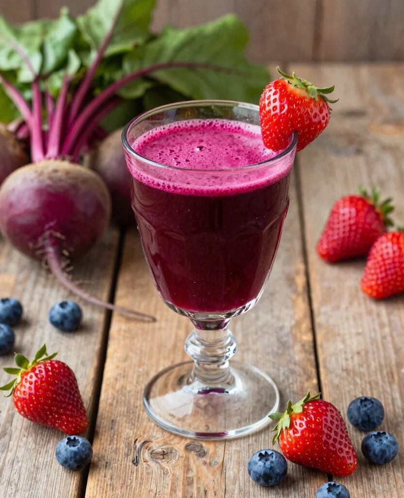 18 Healthy Juice Recipes Flat Belly Focused Detox Drinks - 3. Beet and Berry Bliss Juice 1