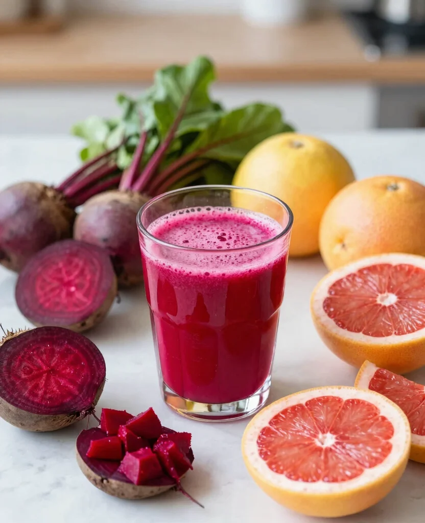 18 Iron Rich Juice Recipes Using Beets And Greens - 18. Beet and Grapefruit Juice 1