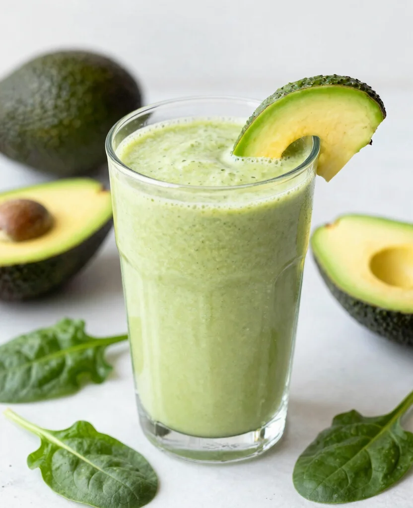 19 Anti Inflammation Juice Recipes With Powerful Ingredients - 11. Creamy Avocado Green Juice 1