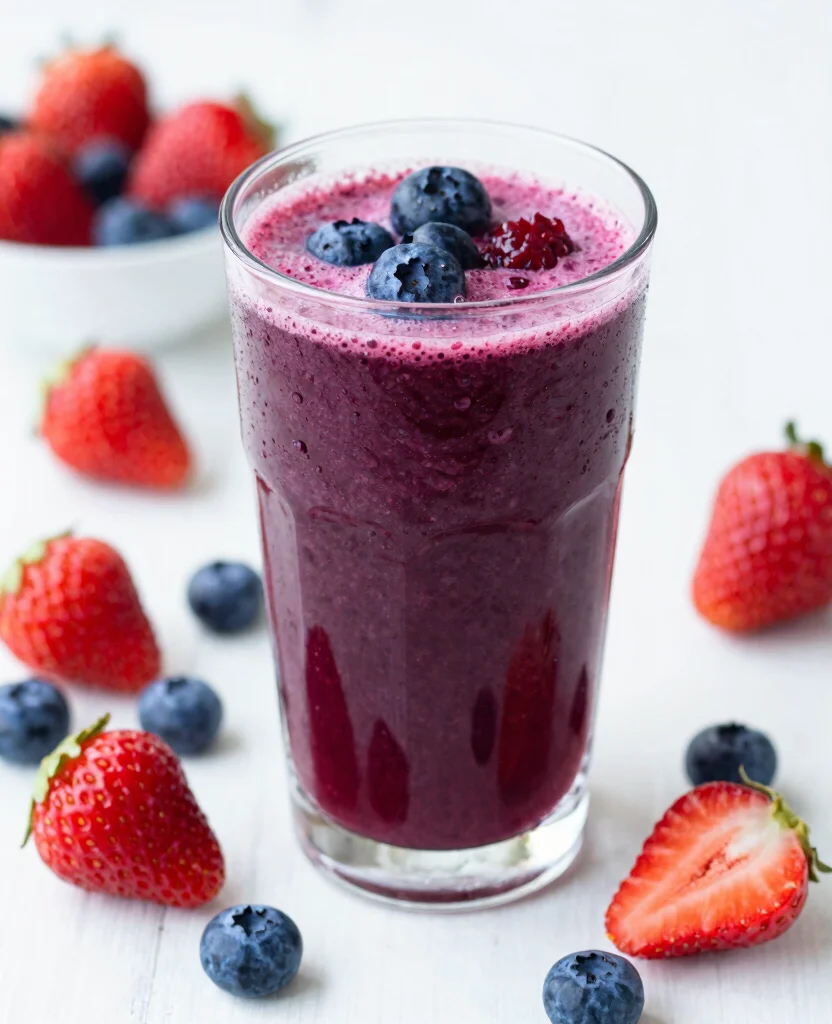 19 Anti Inflammation Juice Recipes With Powerful Ingredients - 16. Antioxidant Berry Blast Juice 1