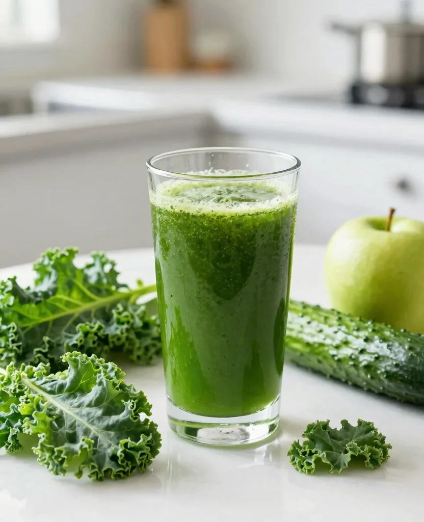 19 Anti Inflammation Juice Recipes With Powerful Ingredients - 3. Green Goodness Detox Juice 1