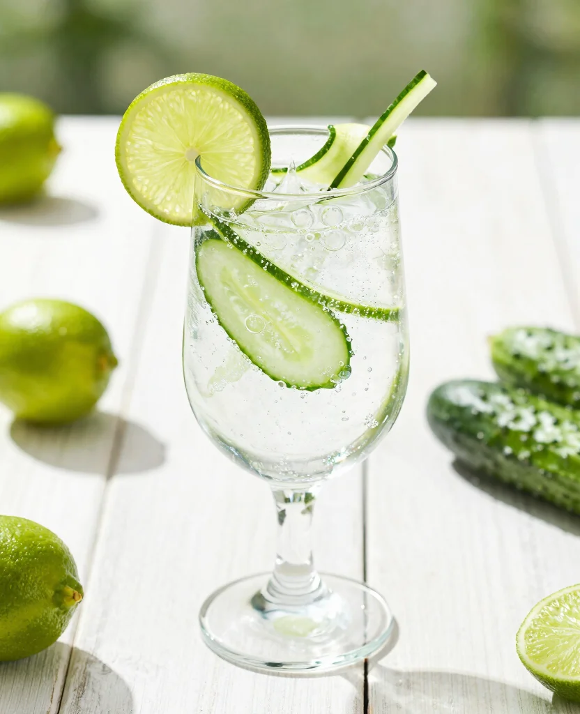 19 Healthy Drink Recipes Juice Based And Refreshing - 10. Cucumber Lime Sparkler 1