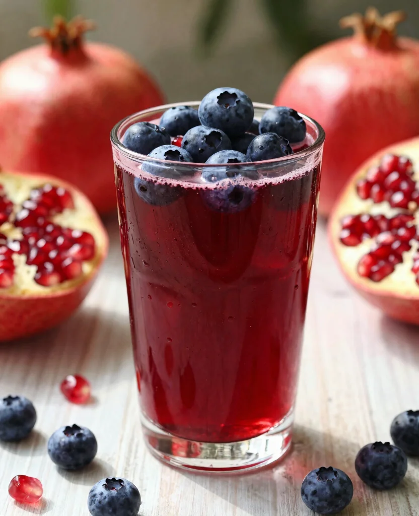 19 Healthy Drink Recipes Juice Based And Refreshing - 11. Pomegranate Blueberry Juice 1