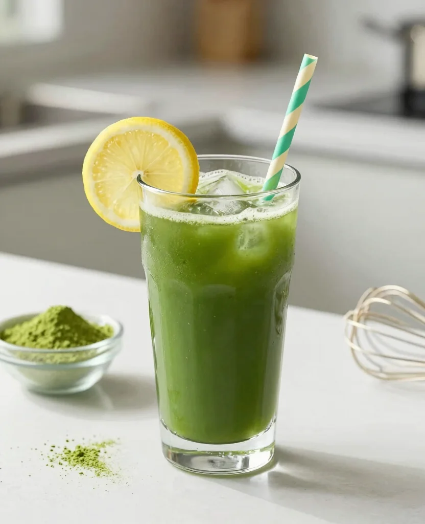 19 Healthy Drink Recipes Juice Based And Refreshing - 12. Matcha Green Tea Lemonade 1