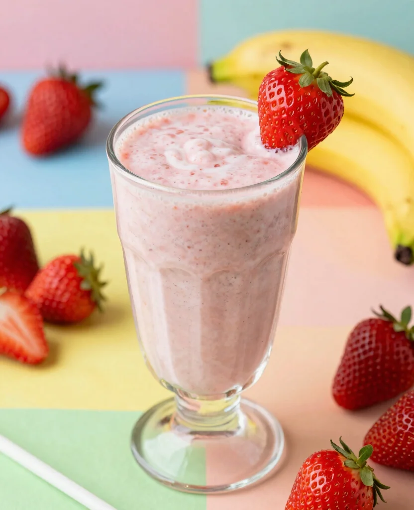 19 Healthy Drink Recipes Juice Based And Refreshing - 14. Strawberry Banana Smoothie 1