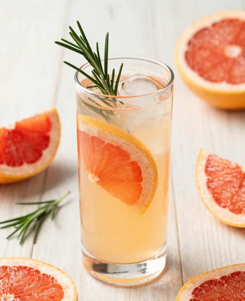 19 Healthy Drink Recipes Juice Based And Refreshing - 15. Grapefruit Rosemary Sparkler 1