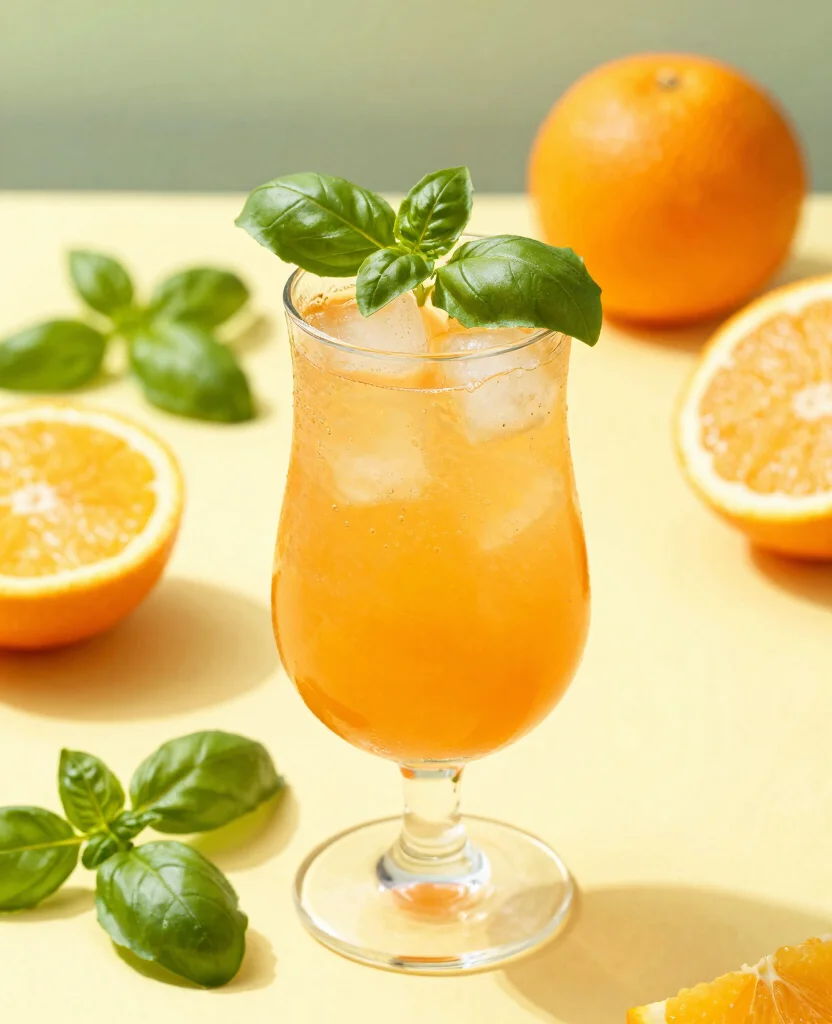 19 Healthy Drink Recipes Juice Based And Refreshing - 18. Orange Basil Spritzer 1