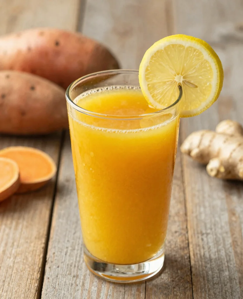 19 Healthy Drink Recipes Juice Based And Refreshing - 19. Sweet Potato Ginger Juice 1