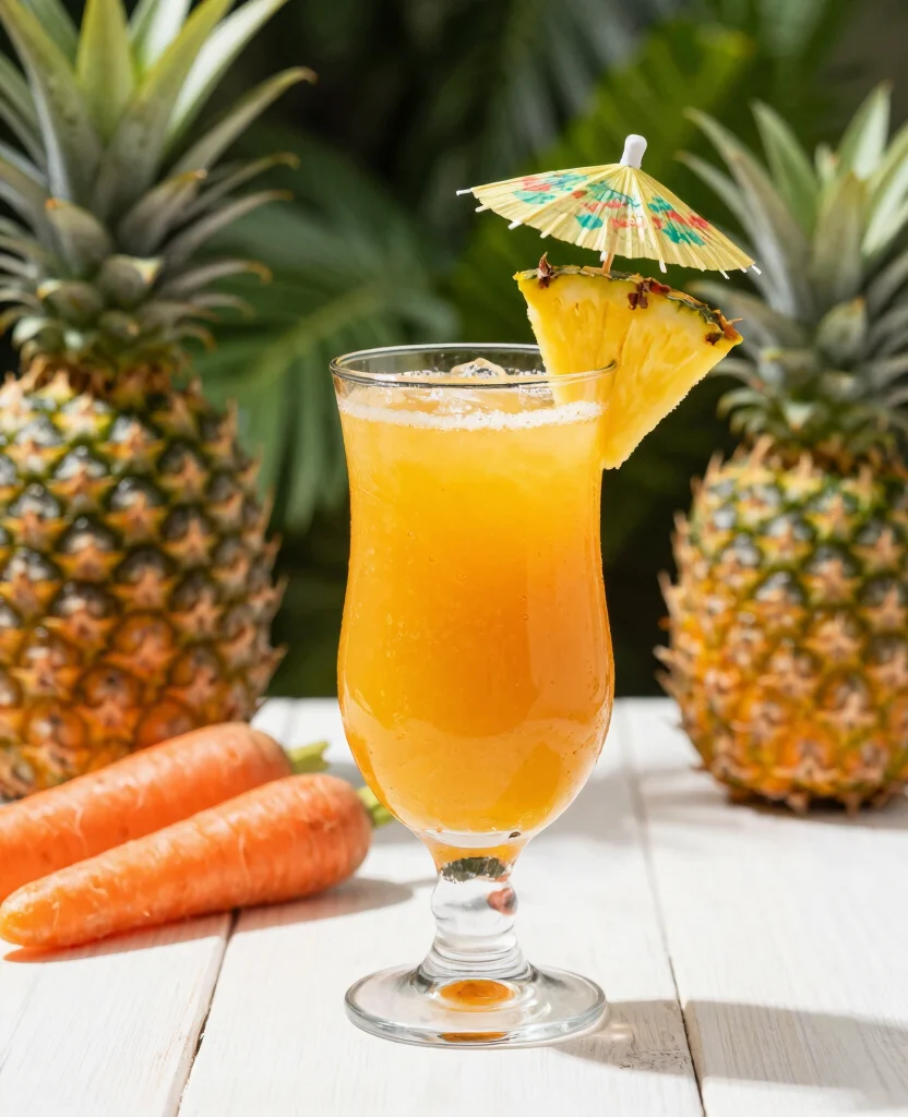 19 Healthy Drink Recipes Juice Based And Refreshing - 2. Tropical Carrot and Pineapple Juice 1