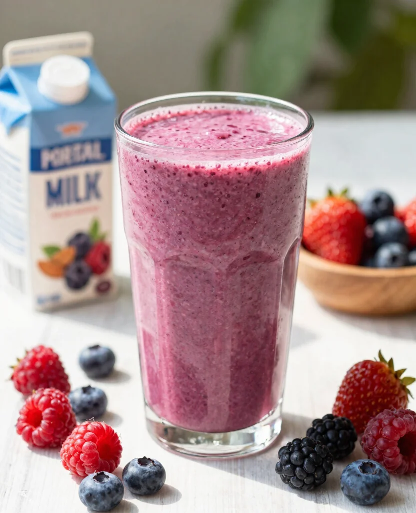 19 Healthy Juice Recipes For Glowing Skin And Beauty - 16. Almond Berry Smoothie Juice 1